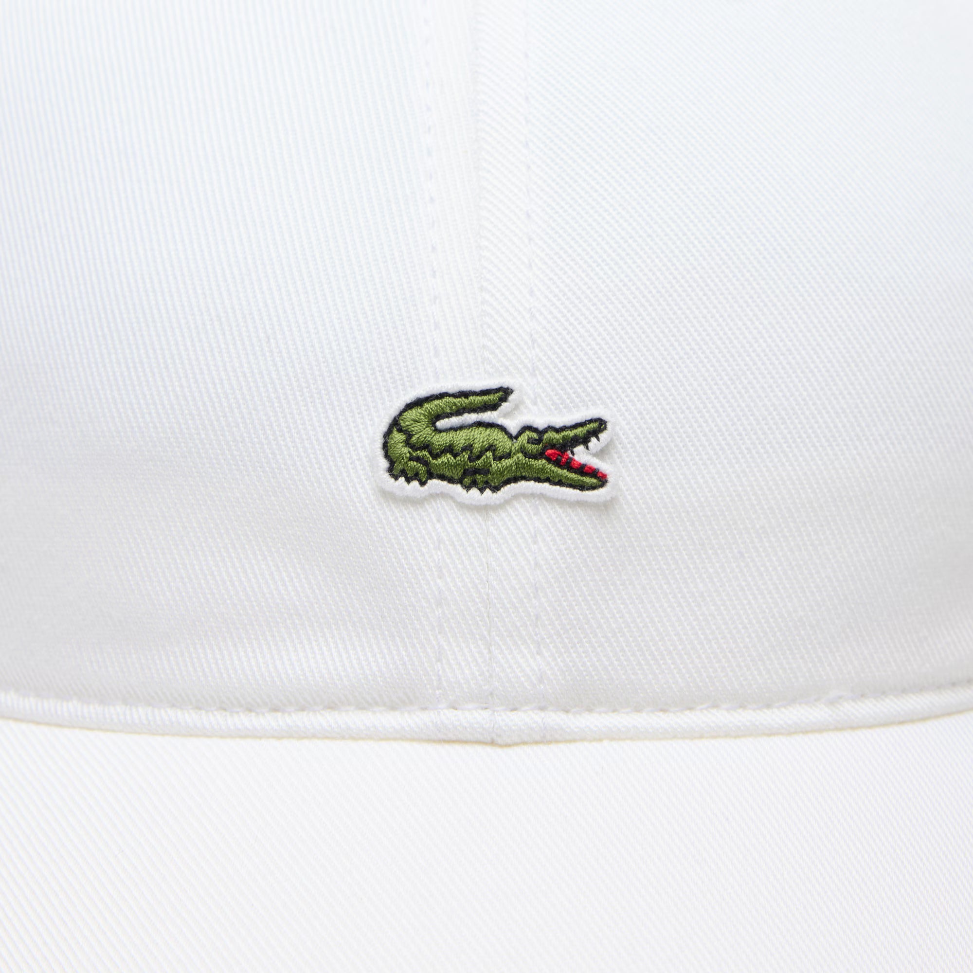 Lacoste miesten lippis Cotton Twill Cap With Croc, valkoinen