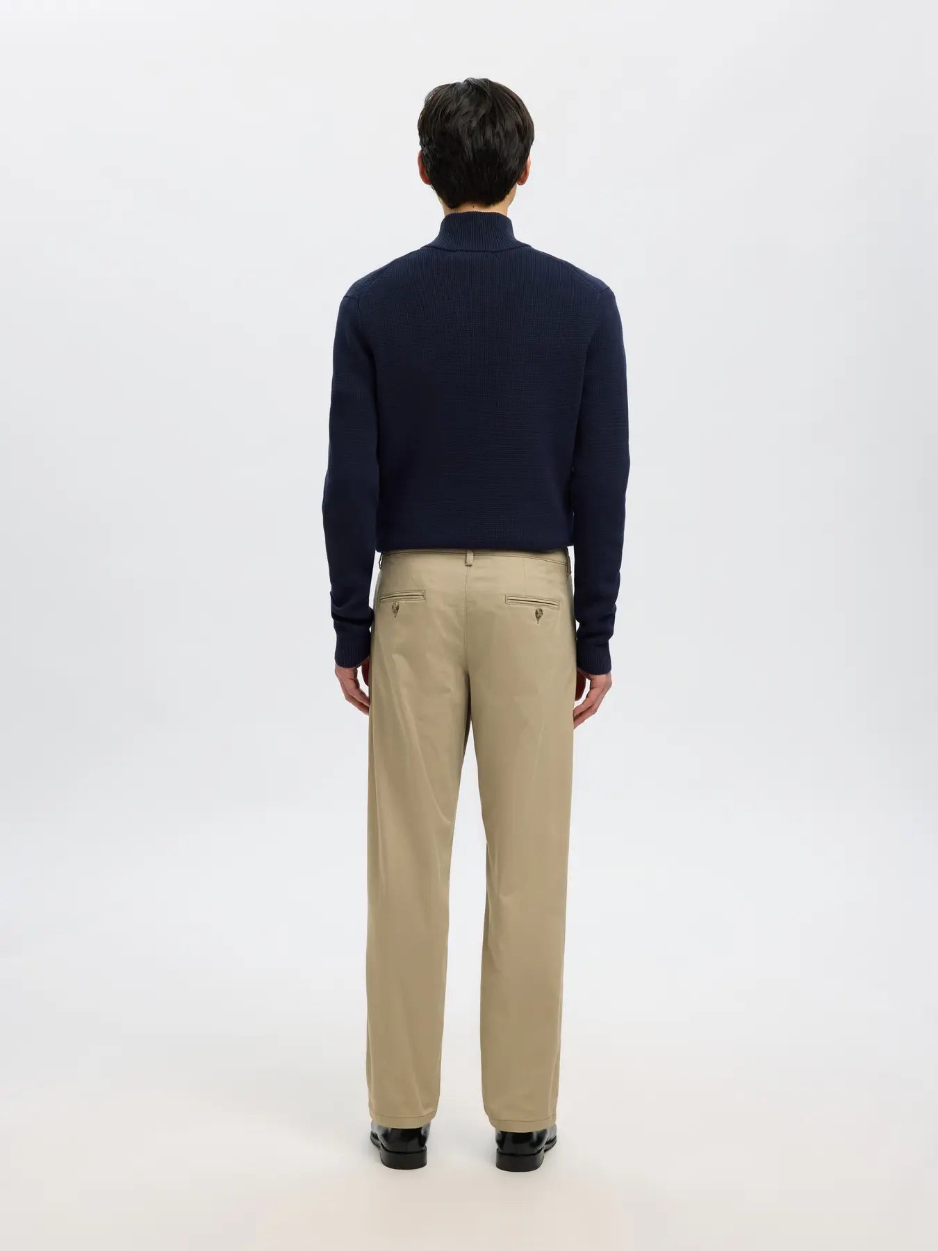 Selected miesten chinot SLM196-Straight New Miles Flex Pant Noos, Greige