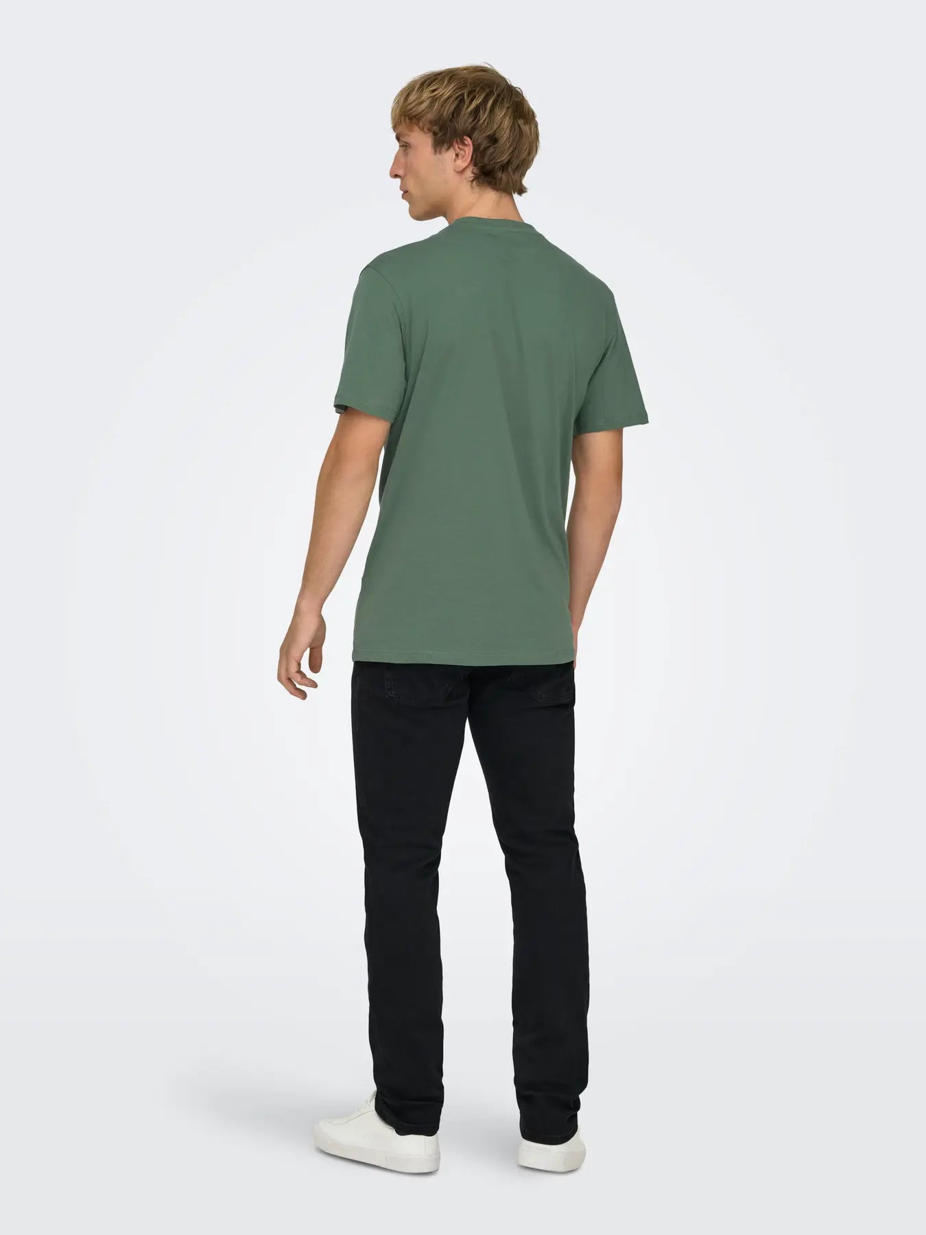 Only and Sons miesten T-paita Onsmax Life Ss Stitch Tee Noos, Dark Forest