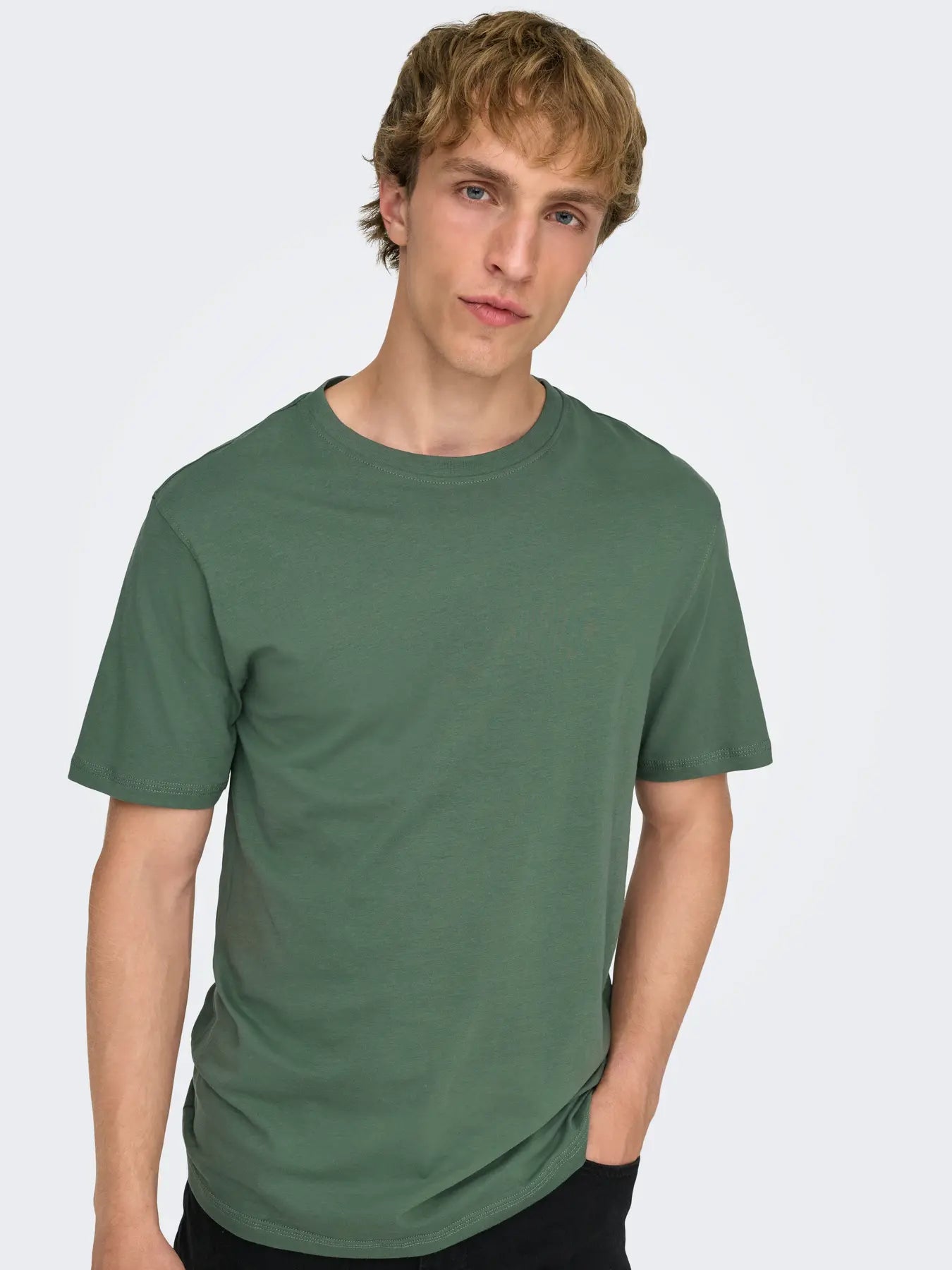 Only and Sons miesten T-paita Onsmax Life Ss Stitch Tee Noos, Dark Forest