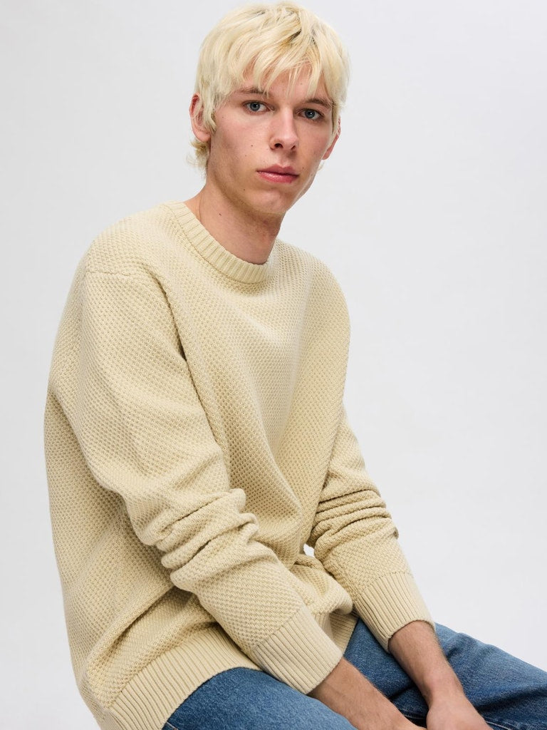 Selected miesten neule K Henny, Putty