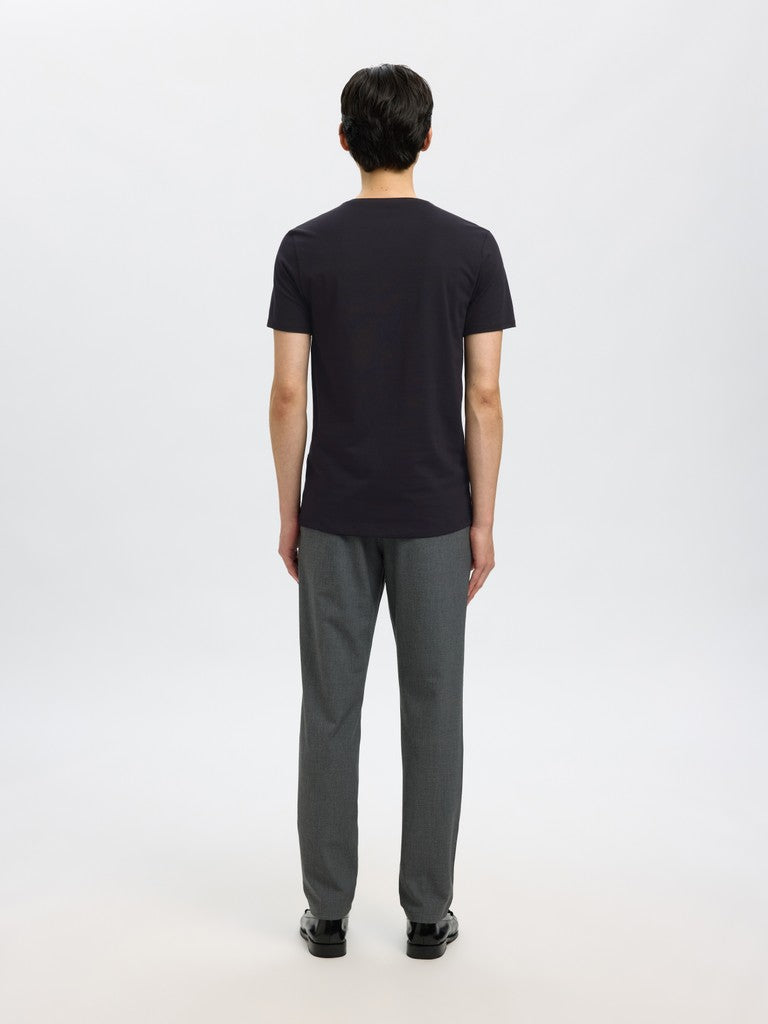 Selected miesten T-paidat New Pima V-Neck, Black