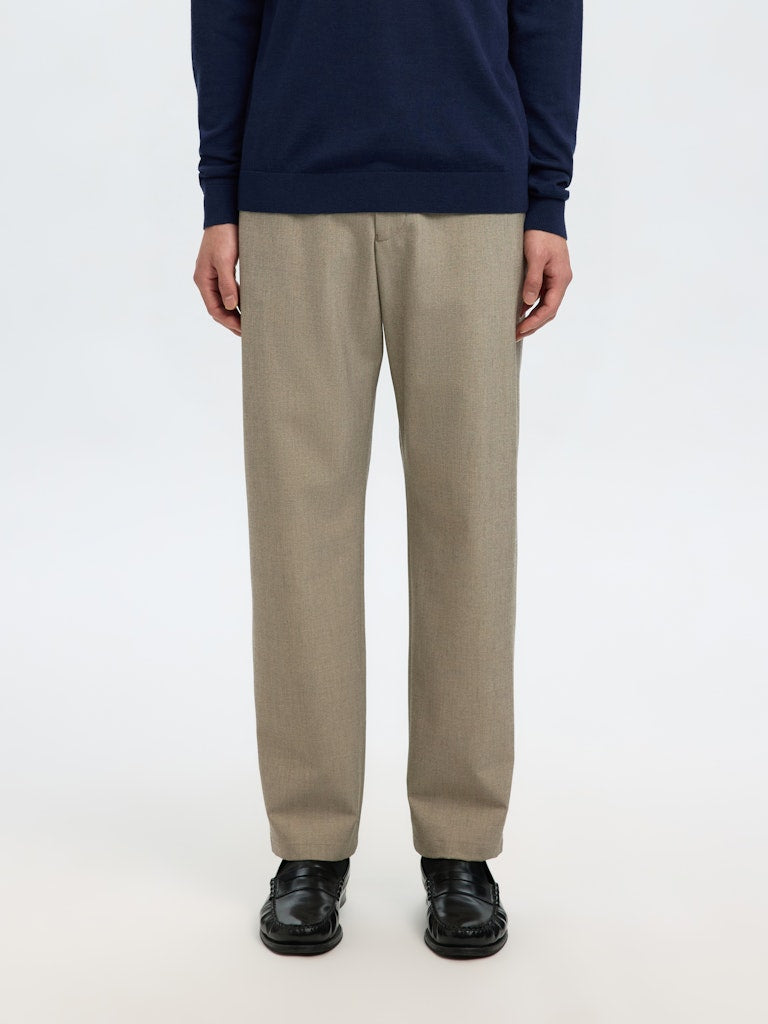 Selected miesten housut SLH196-Straight Robert String Pant, Sand