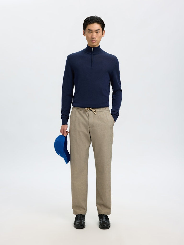 Selected miesten housut SLH196-Straight Robert String Pant, Sand