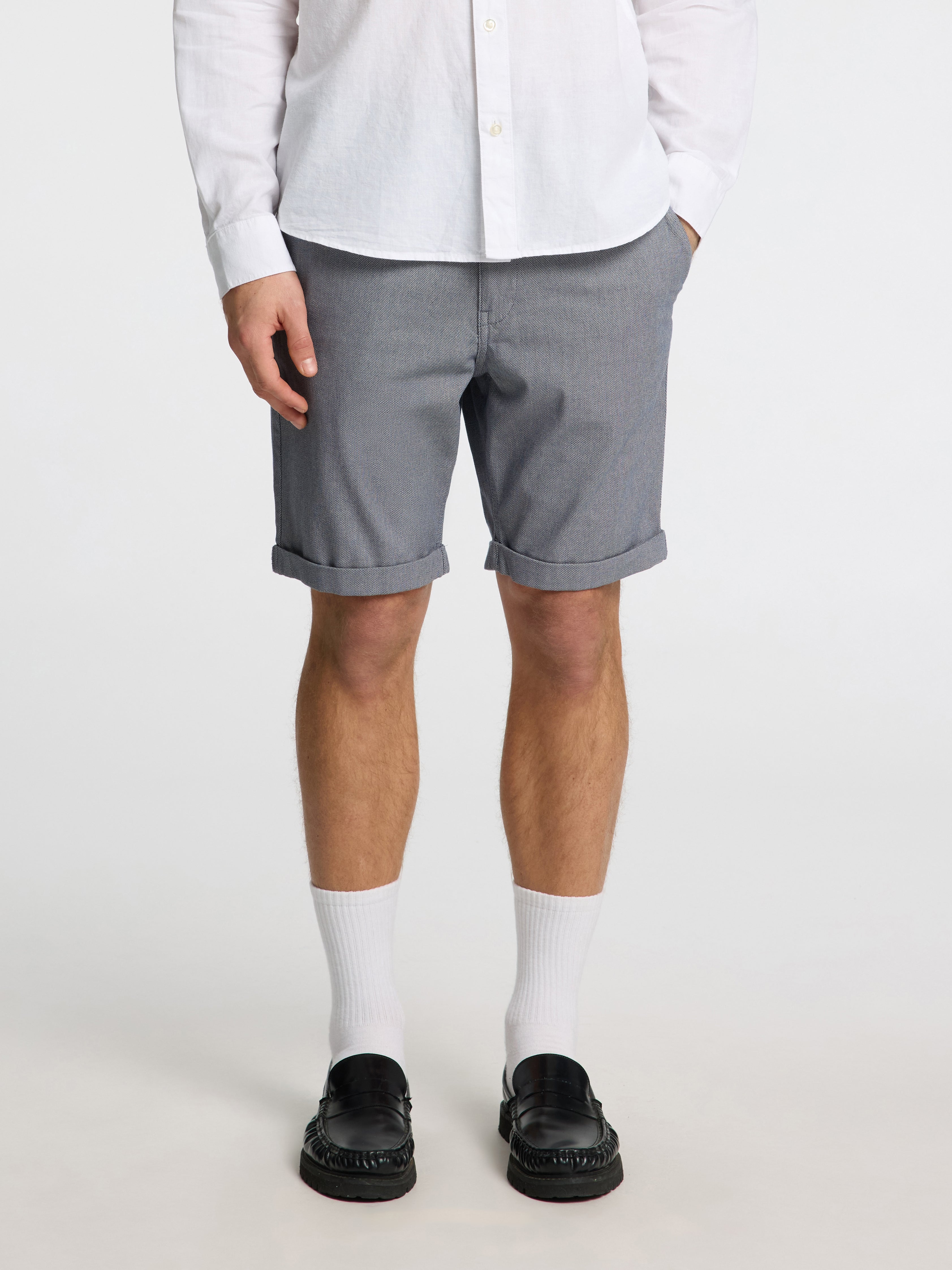 Selected miesten shortsit Luton SlhSlim Flex, Oceana W. Oatmeal