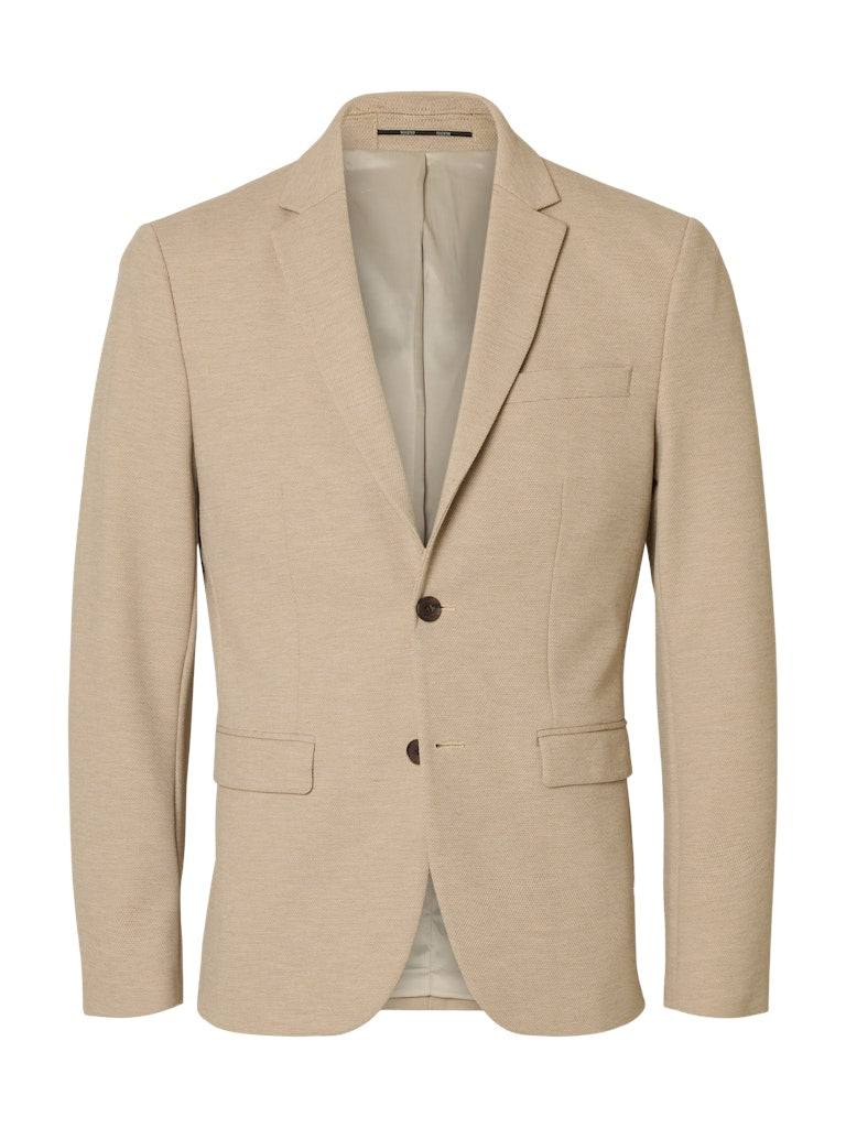 Selected miesten bleiseri SLIM-AITOR Jersey BLZ Flex, hiekka