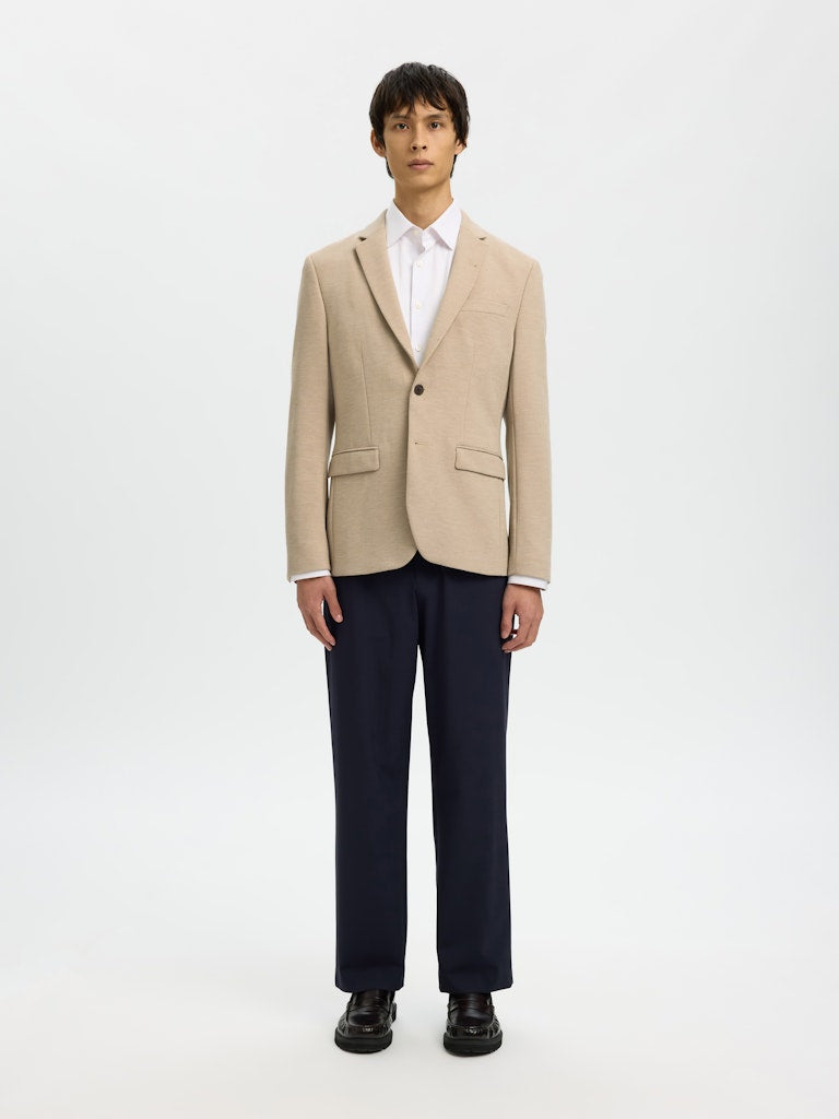 Selected miesten bleiseri SLIM-AITOR Jersey BLZ Flex, hiekka