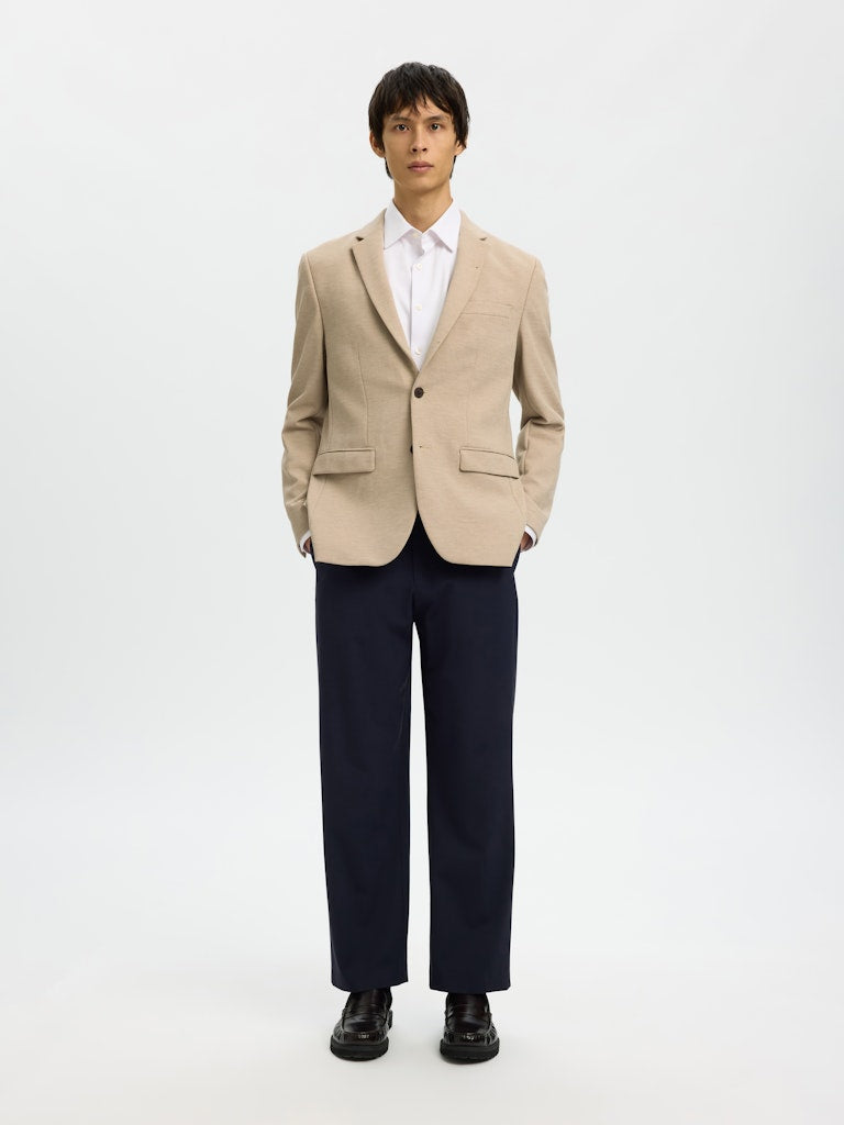 Selected miesten bleiseri SLIM-AITOR Jersey BLZ Flex, hiekka