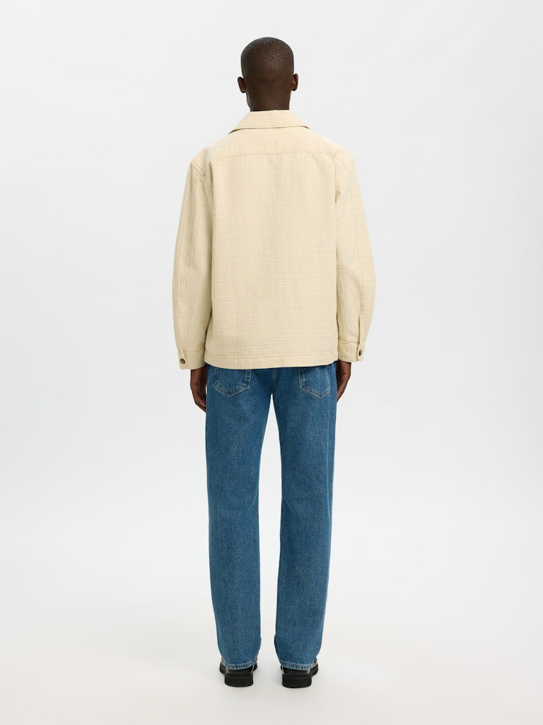 Selected paitatakki SLHRLXRAY Undyed Overshirt, Raw Cotton Undyed