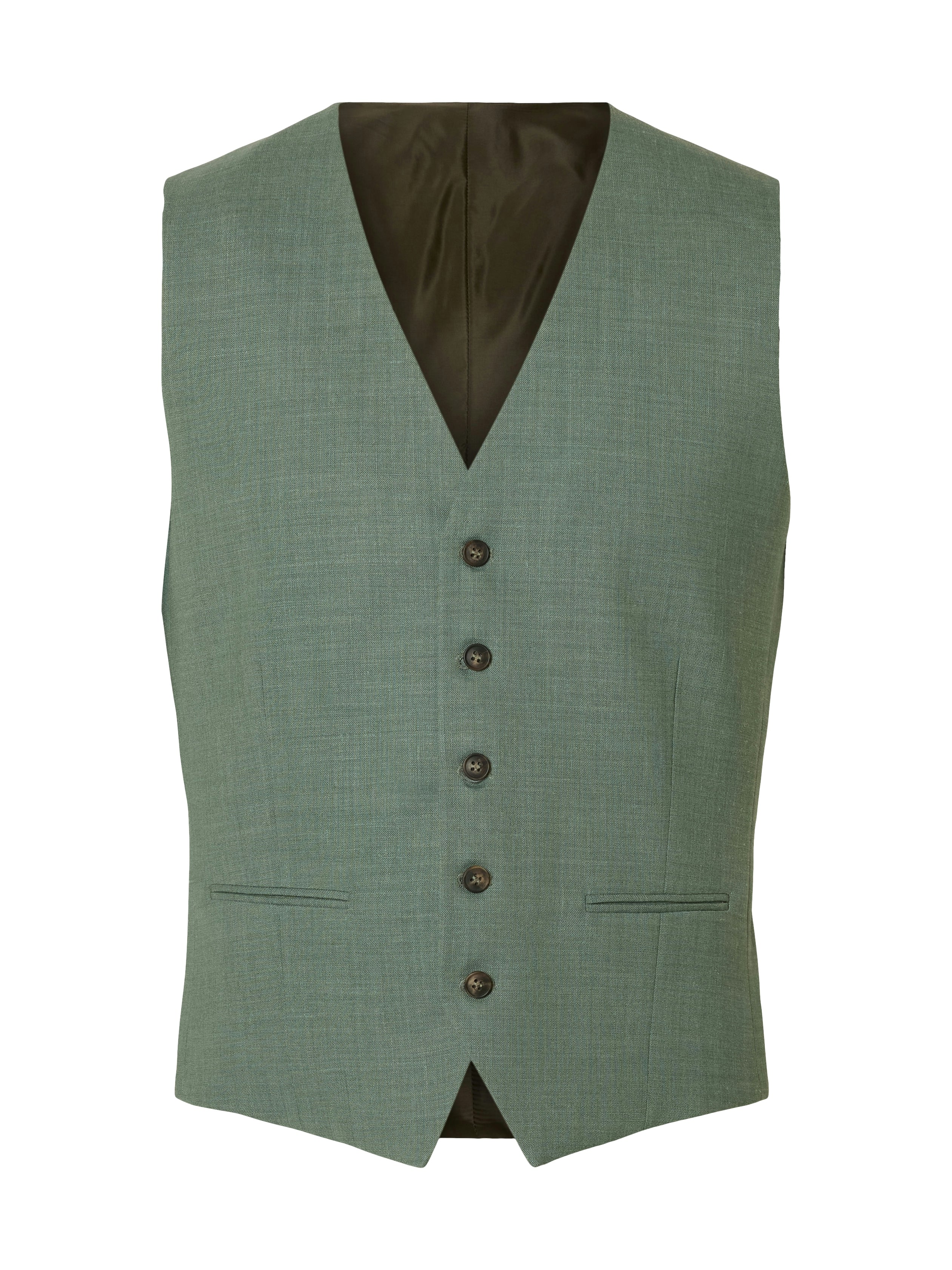 Selected miesten pukuliivi Slim Oasis Vest, Light Green Melange