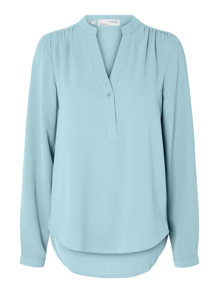 Selected Femme Naisten Pusero, SLFMIVIA LS TOP B, Blue Glow