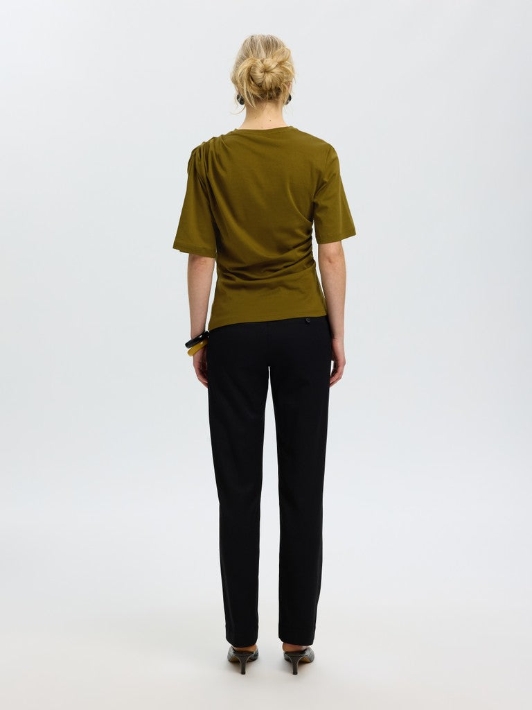 Selected Femme naisten T-paita Taj Light Twist Tee, Fir Green