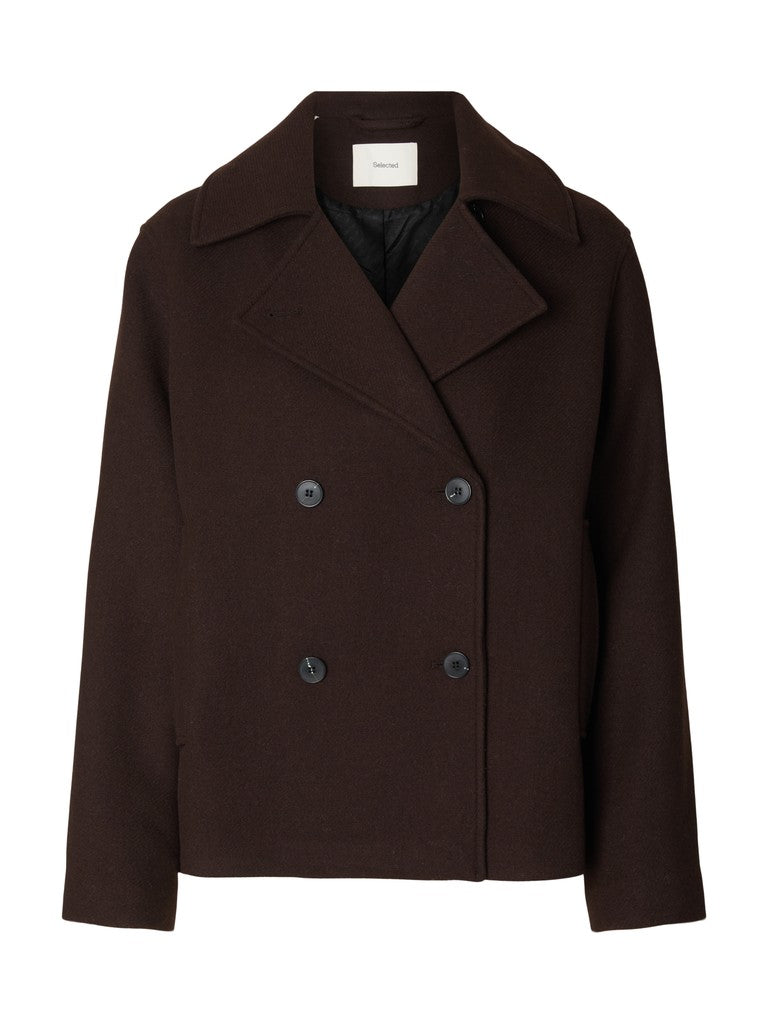 Selected Femme naisten villakangastakki Zia-Alma Wool Blend Jacket, Delicioso