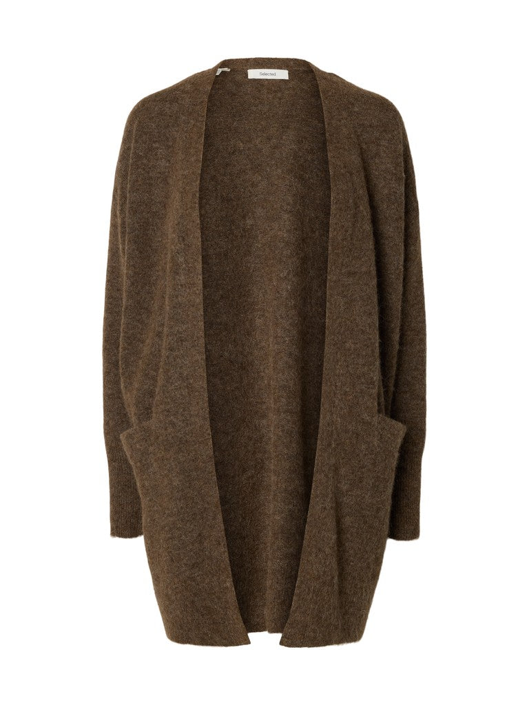 Selected Femme naisten neuletakki Lulu, ruskea
