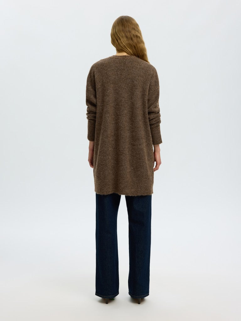 Selected Femme naisten neuletakki Lulu, ruskea