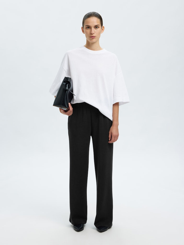 Selected Femme K-SLFTENNY RELAXED PANTS, musta