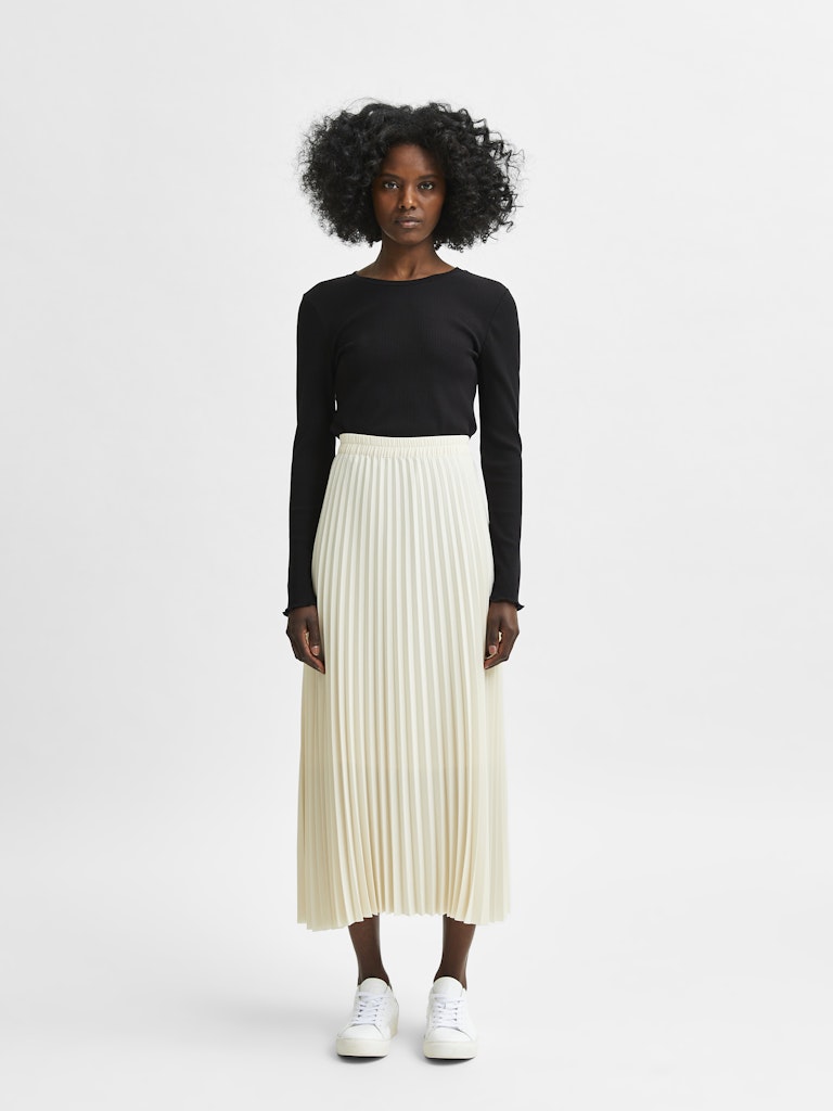 SLFALEXIS MW MIDI SKIRT B NOOS Birch