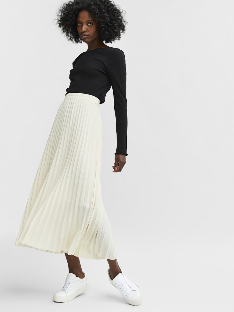 SLFALEXIS MW MIDI SKIRT B NOOS Birch