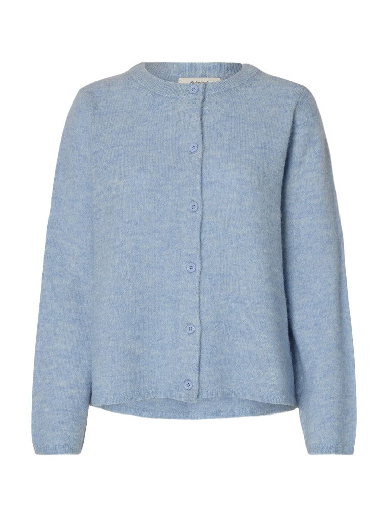Selected Femme naisten neuletakki SLFLULU NEW LS KNIT CARDIGAN, Cashmere Blue Melange