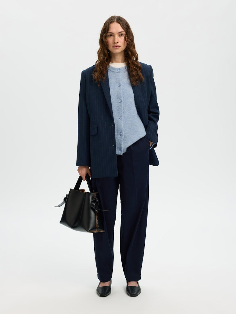 Selected Femme naisten neuletakki SLFLULU NEW LS KNIT CARDIGAN, Cashmere Blue Melange