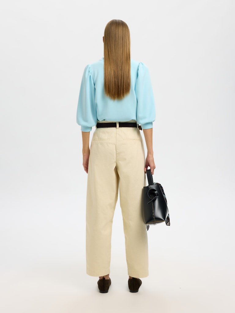 Selected Femme Naisten Pusero SLFTENNY 3/4 SWEAT TOP NOOS, Blue Glow