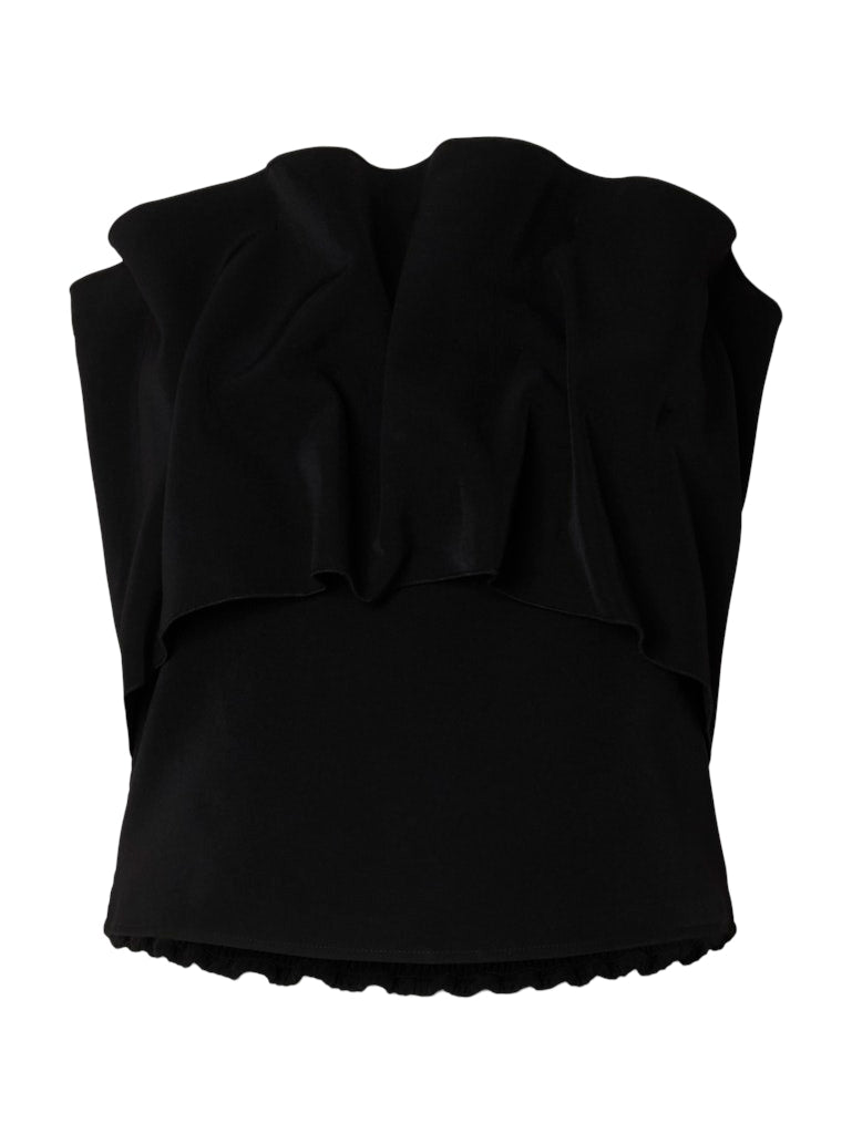 Selected Femme naisten toppi Slfneville Pleated Bandeau Top B, Black