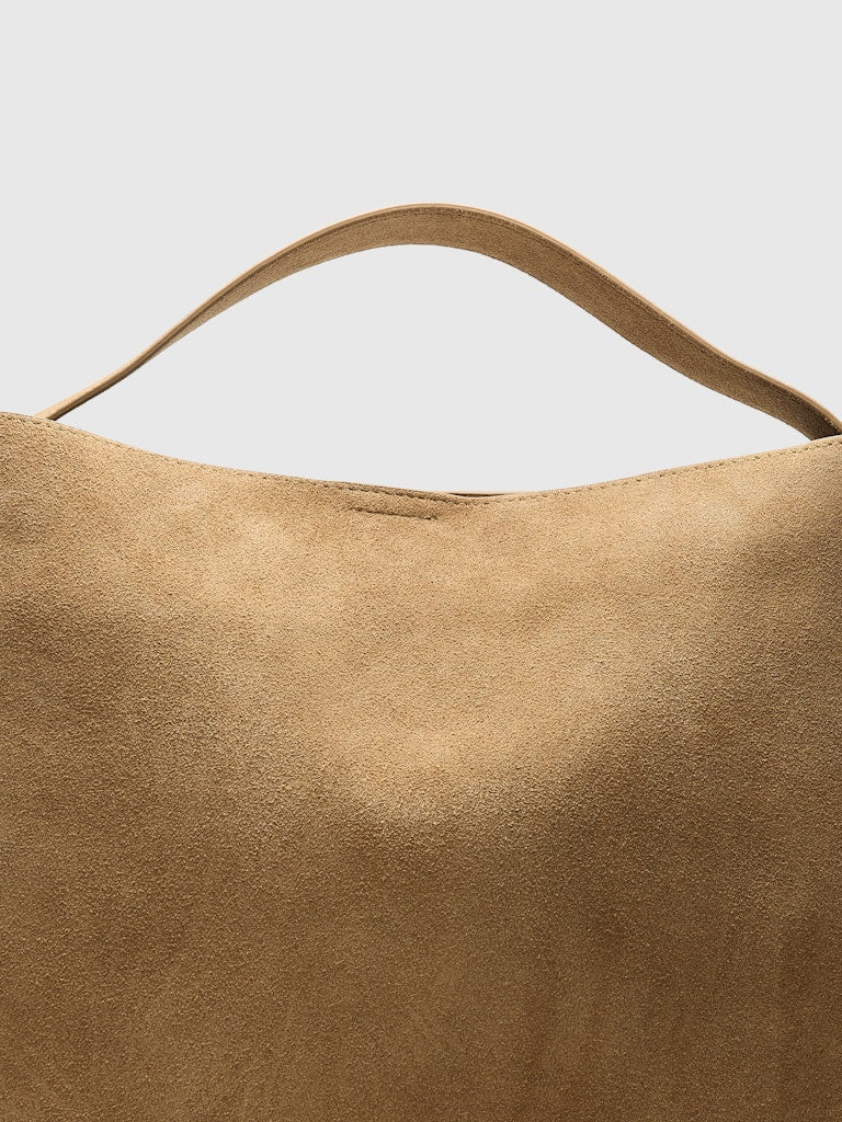 Selected Femme naisten laukku SLFStella Large Suede Bag, Tan