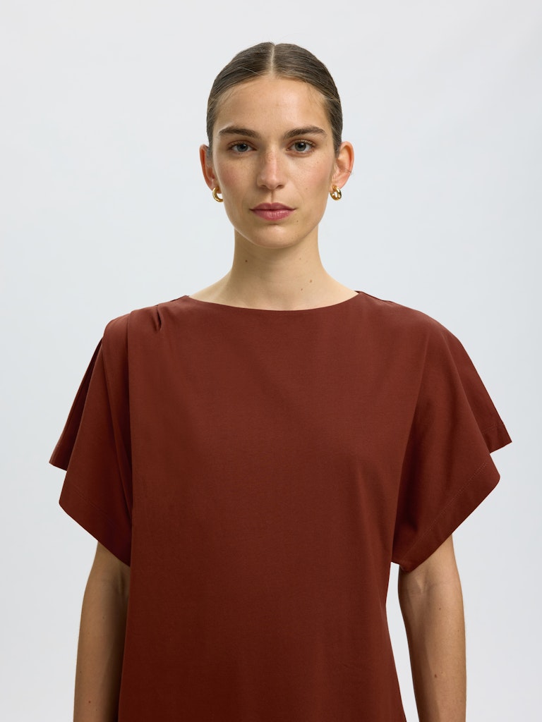 Selected Femme mekko Calli, Cherry Mahogany
