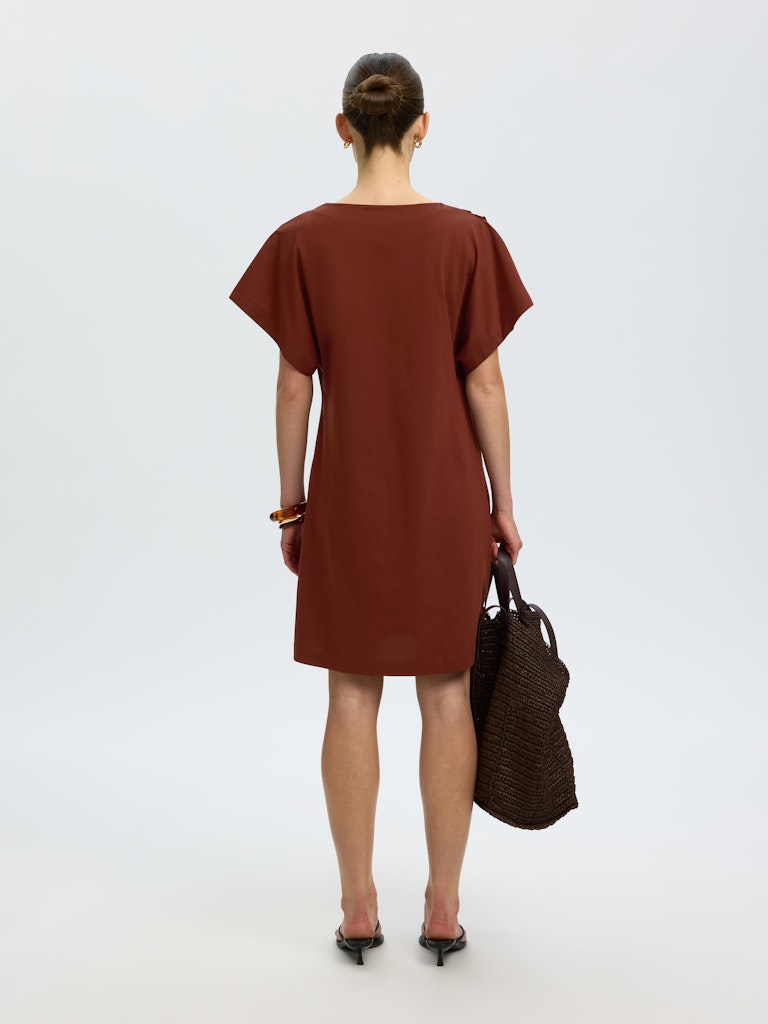 Selected Femme mekko Calli, Cherry Mahogany