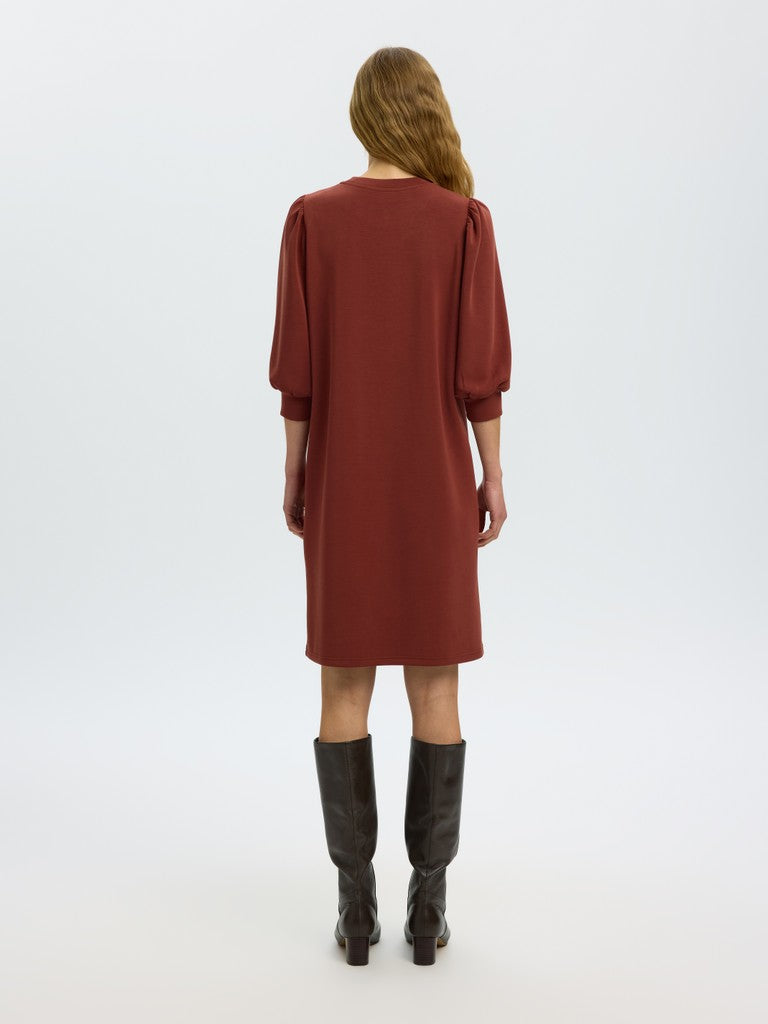 Selected Femme mekko SLFTenny, Cherry Mahogany