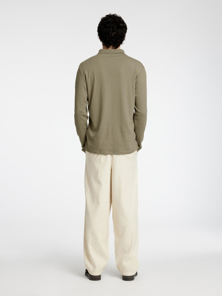 Selected Men miesten pikeepaita Taj Mid Weight LS Polo, Vetiver