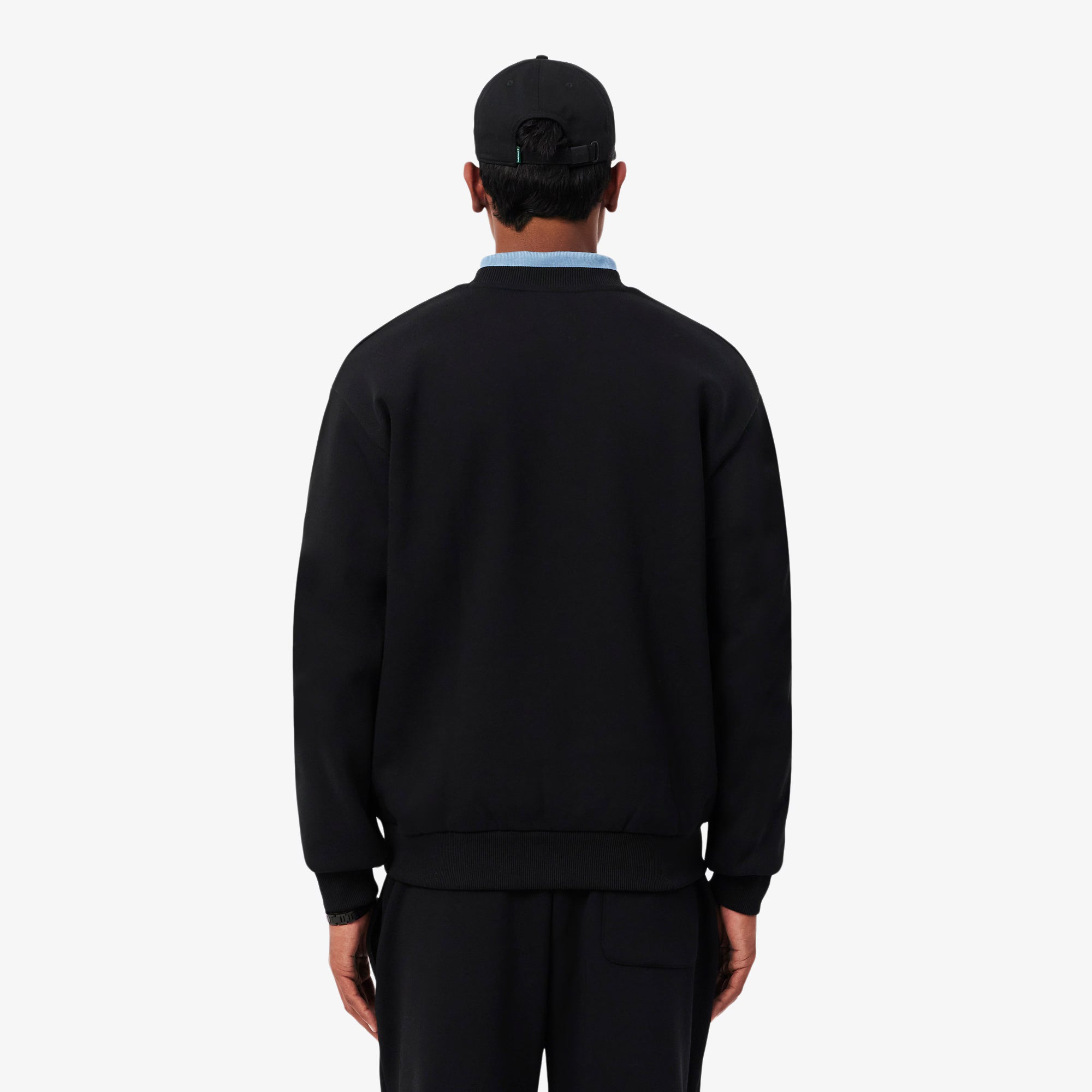 Lacoste miesten collegepaita Cotton Fleece Sweatshirt, musta