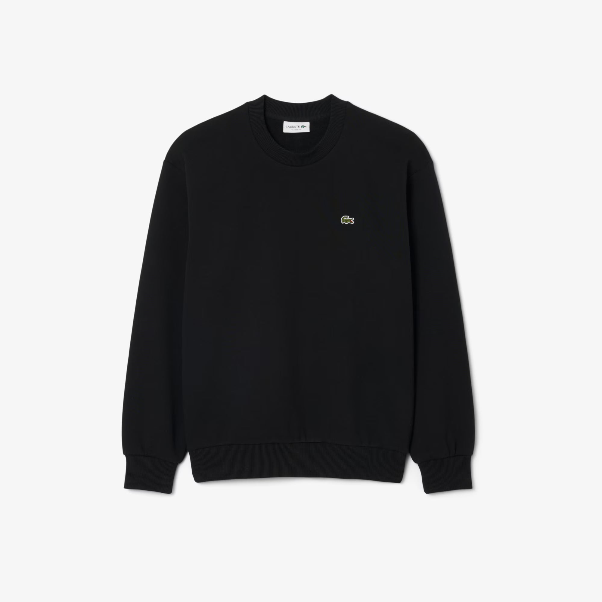 Lacoste miesten collegepaita Cotton Fleece Sweatshirt, musta