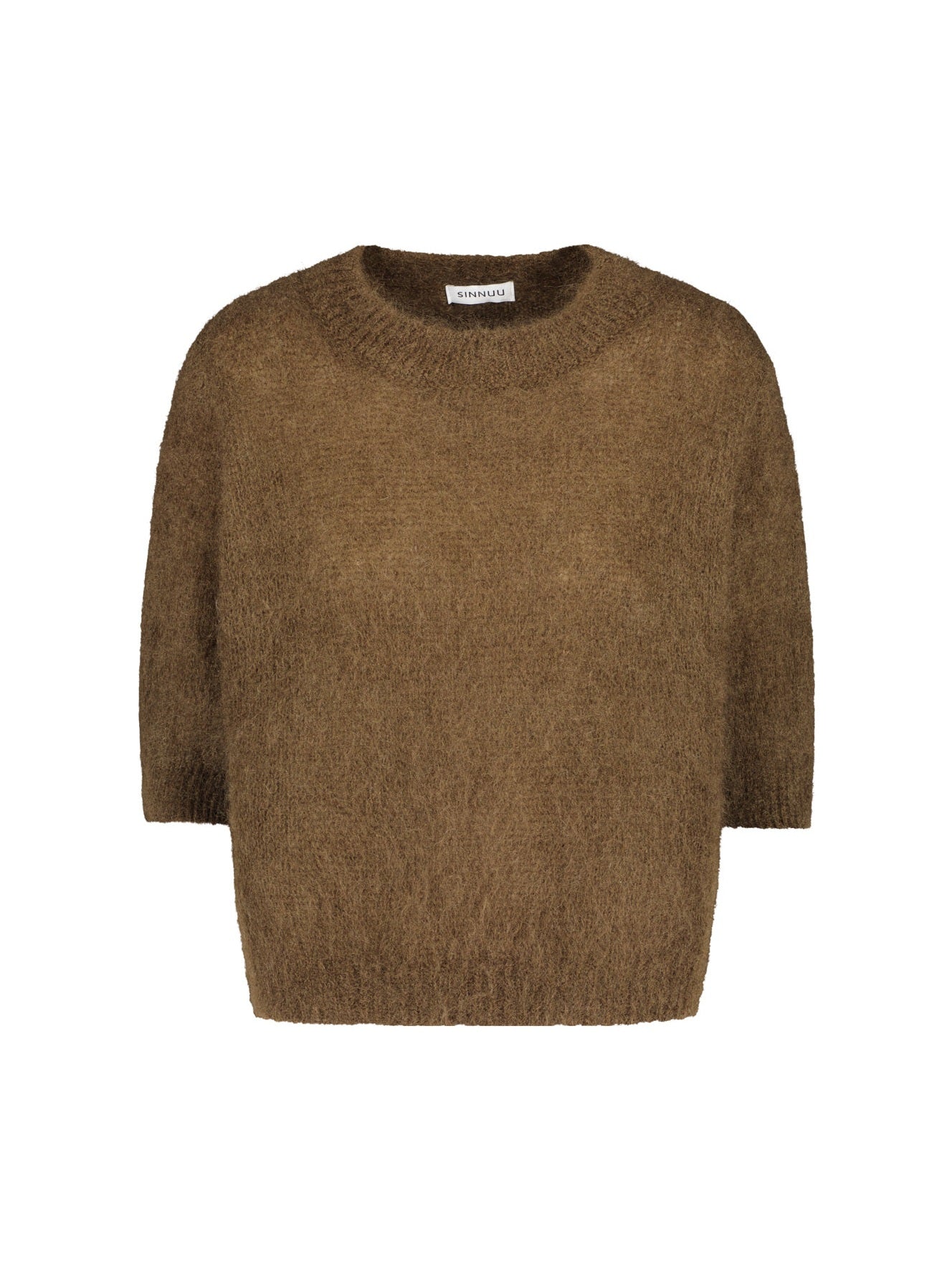 Sinnuu naisten neulepusero Bloom Mohairneule SS, tummanruskea