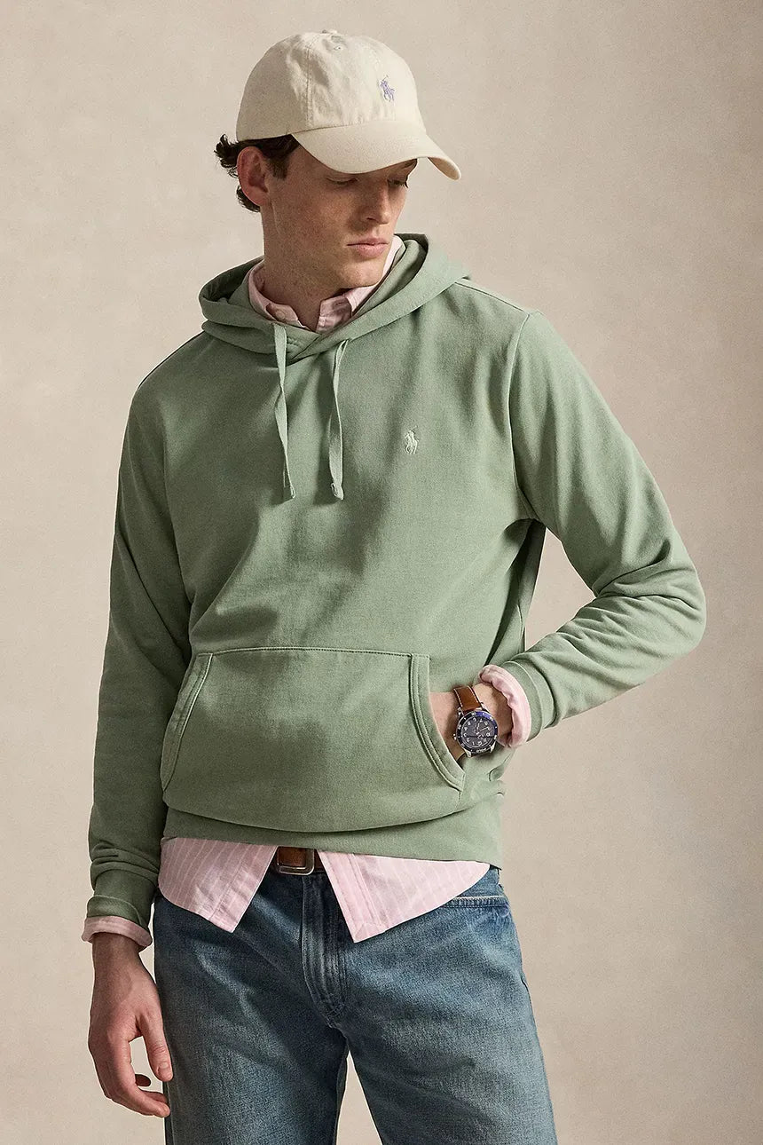 Polo Ralph Lauren miesten huppari The RL Fleece Hoodie, vaaleanvihreä