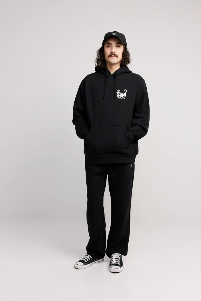 Makia miesten collegehousut Cove ZIP POCKET, musta