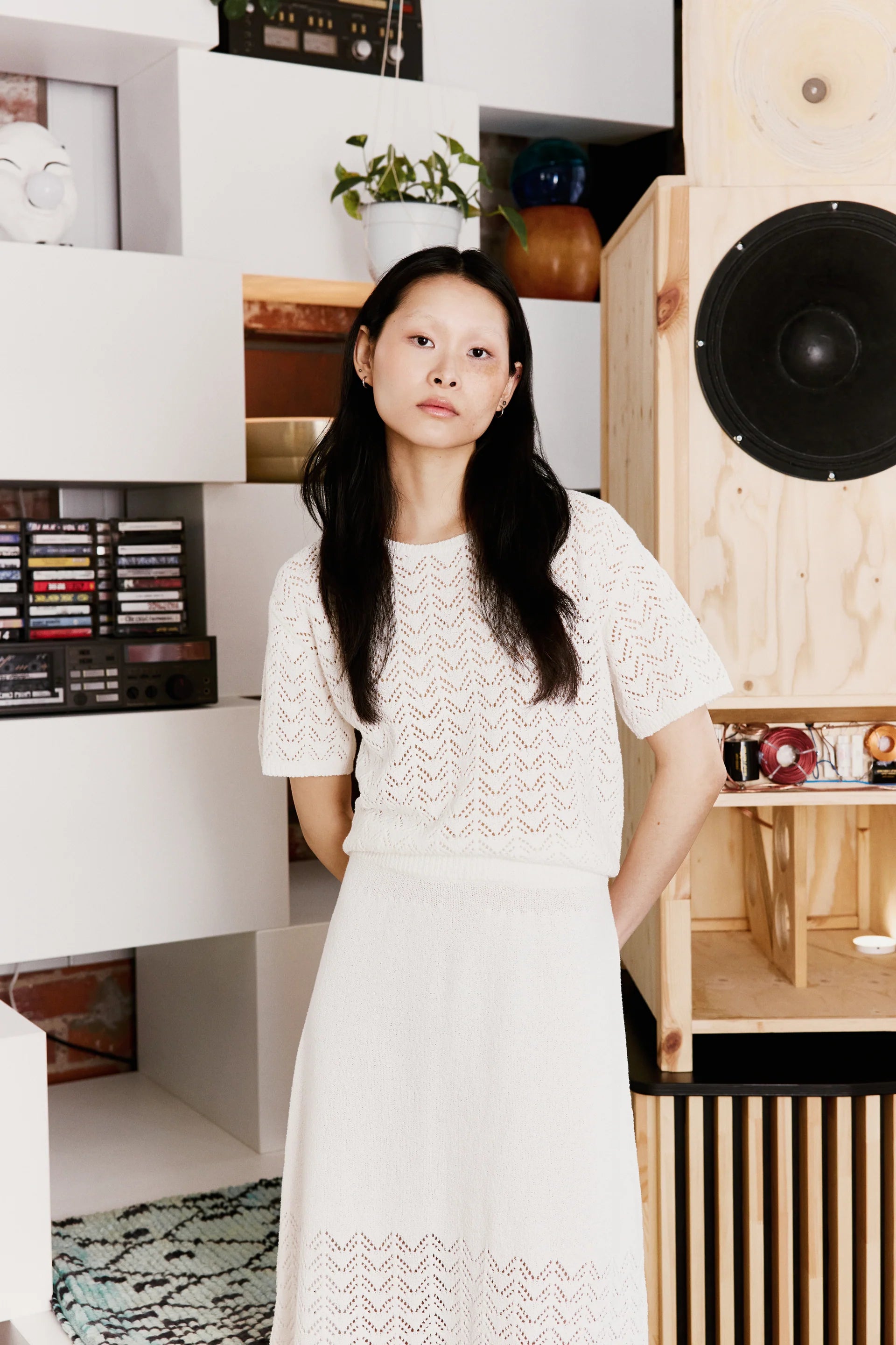 Makia naisten neulepusero Milja Knit, valkoinen