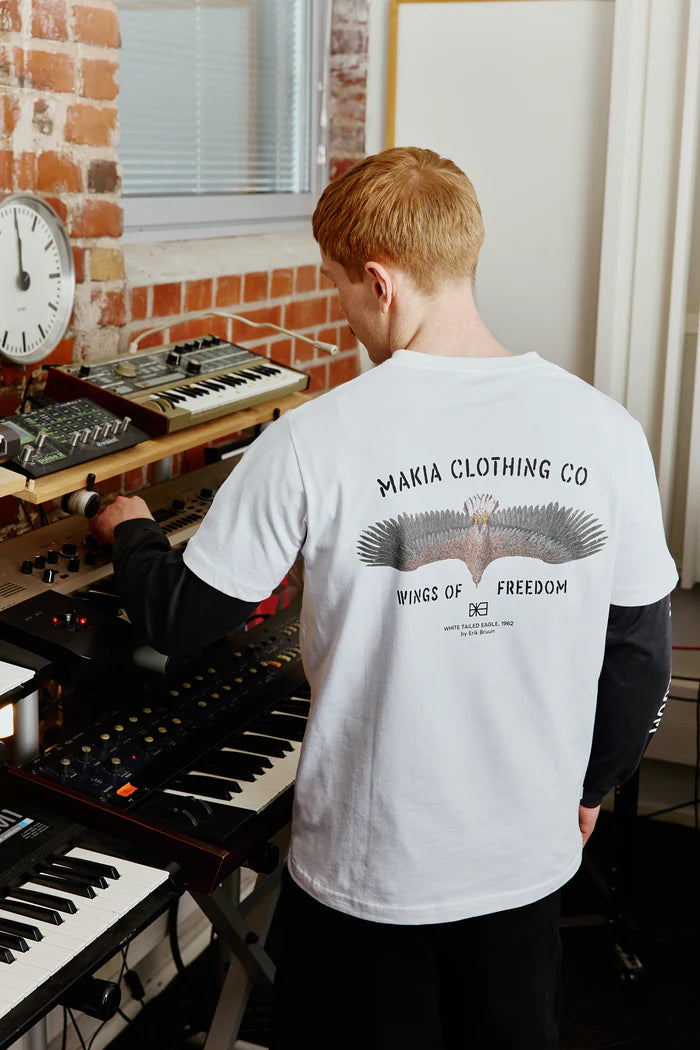 Makia miesten t-paita Wings T-shirt, valkoinen