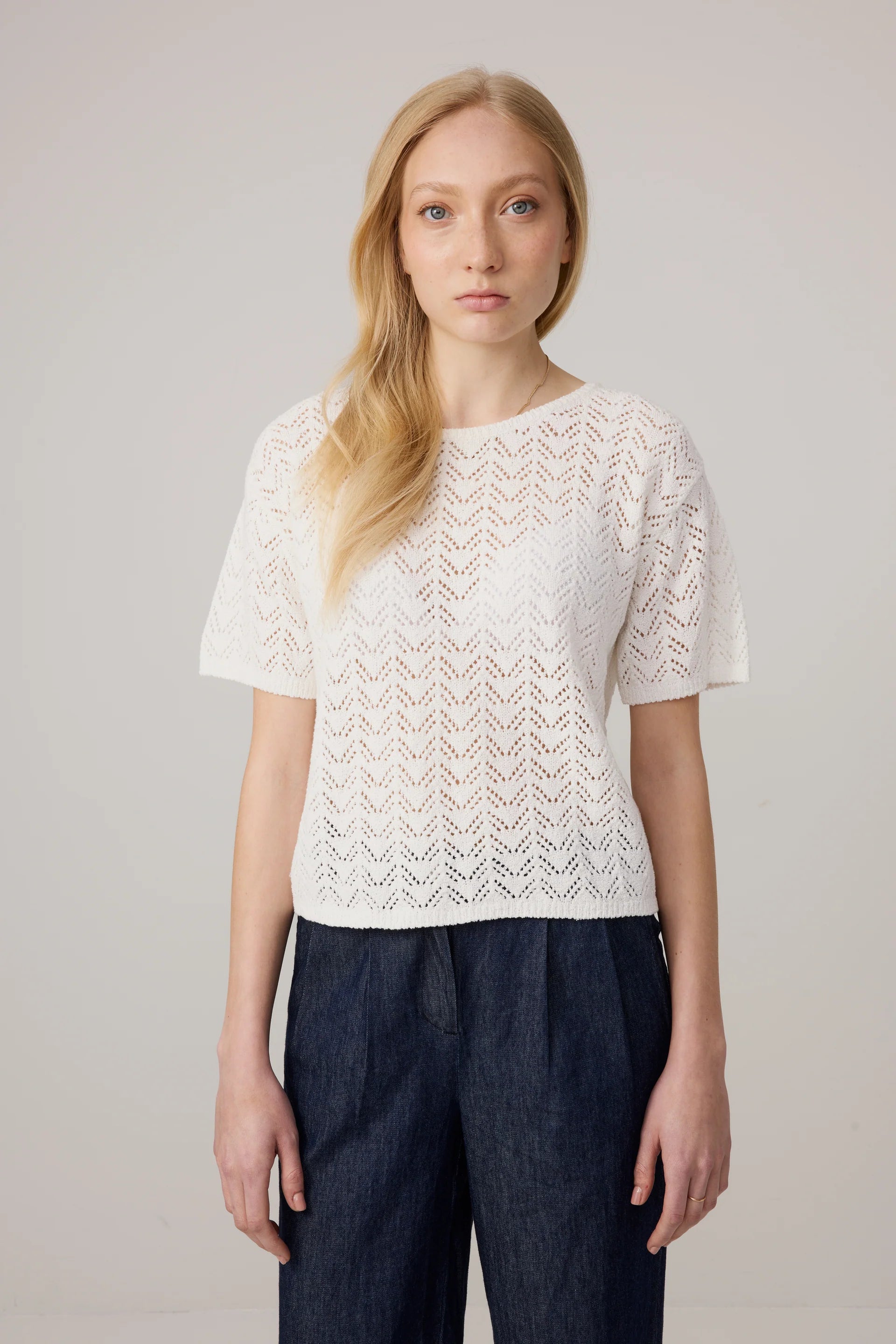 Makia naisten neulepusero Milja Knit, valkoinen