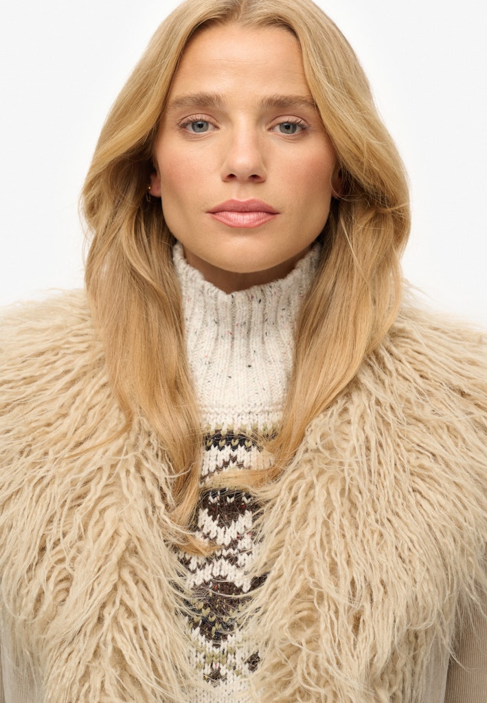 Superdry naisten takki Long Afghan Coat, beige