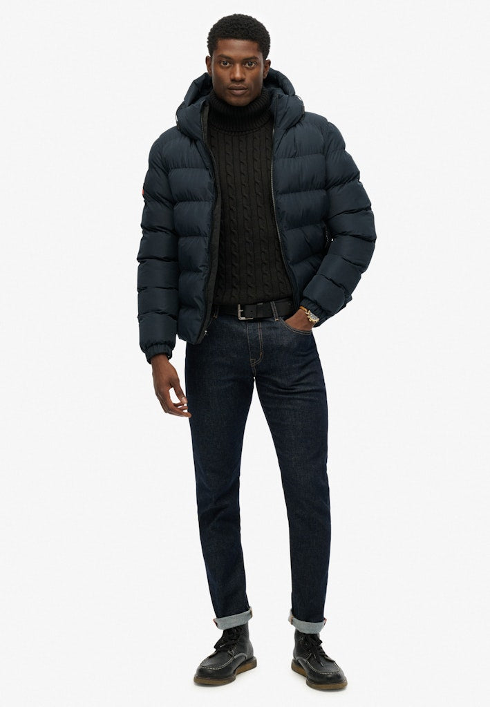Superdry miesten toppatakki Hooded Sports Puffer Jacket, Eclipse Navy