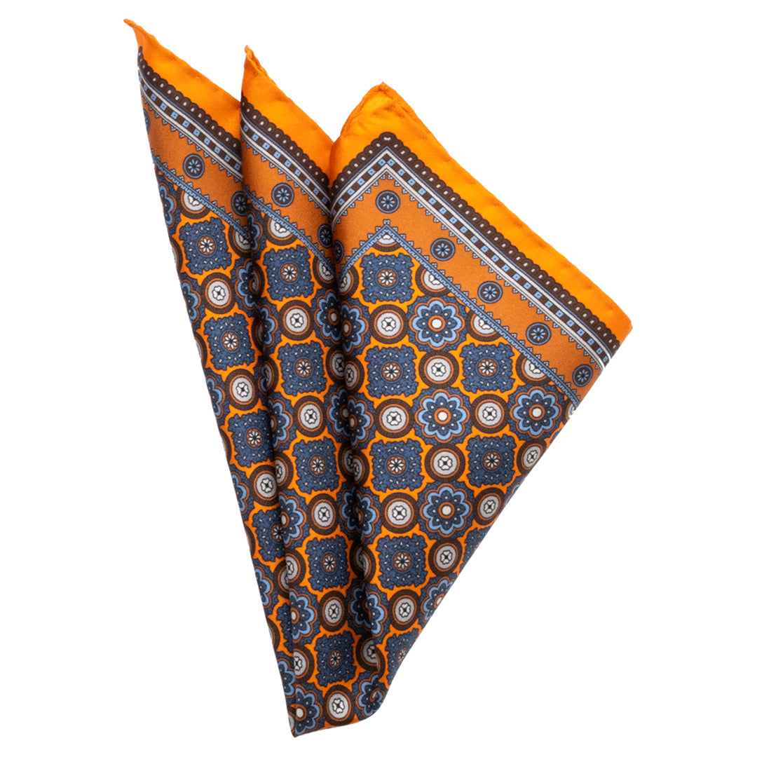 Matex taskuliina silkki, oranssi kuosi