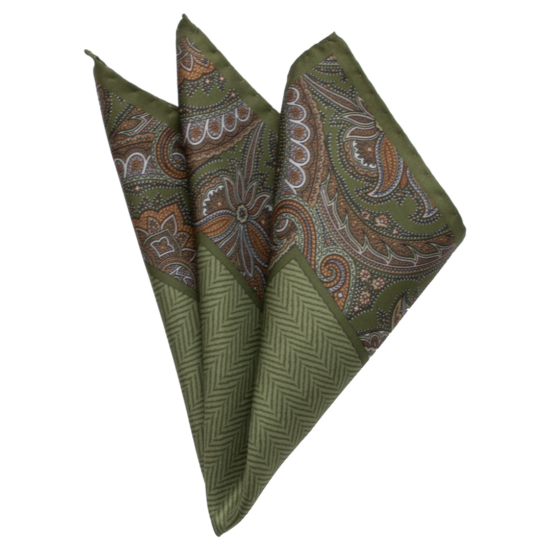 Matex taskuliina silkki, vihreä kuosi