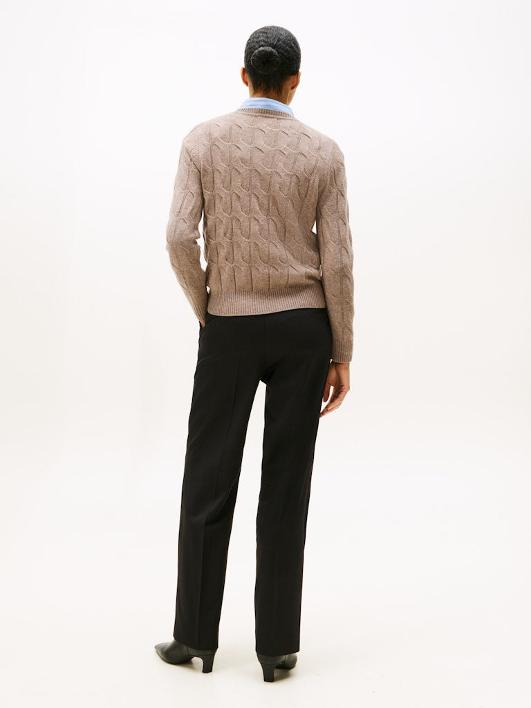 K-SOFT WOOL CABLE C-NK VAALEA BEIGE