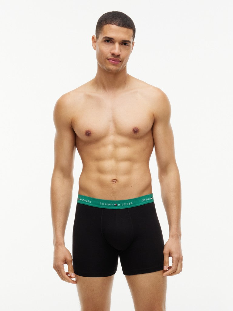 Tommy Hilfiger miesten alushousut 3 Pack Trunk, Alaskan green/red/black