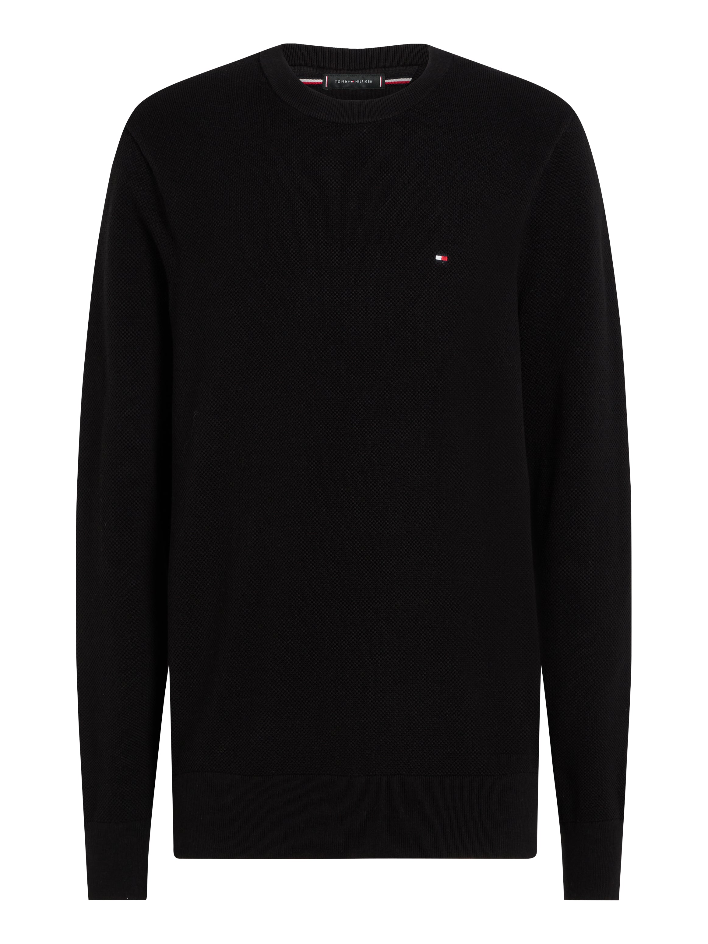 Tommy Hilfiger miesten neulepusero Essential Structure Crew Neck, musta