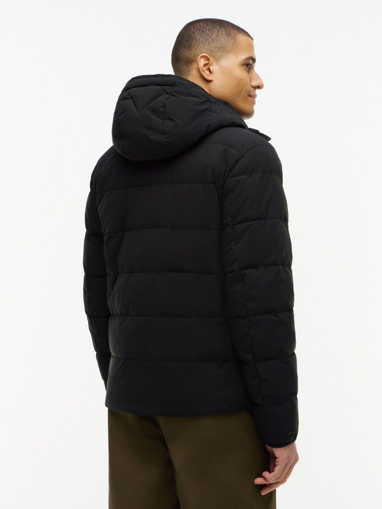 Tommy Hilfiger miesten takki Detachable Hooded Branded Puffer, musta