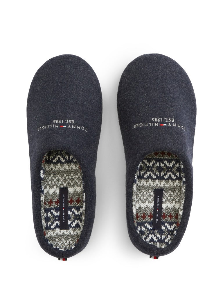 Tommy Hilfiger miesten tossut Felt House Shoe, tummansininen