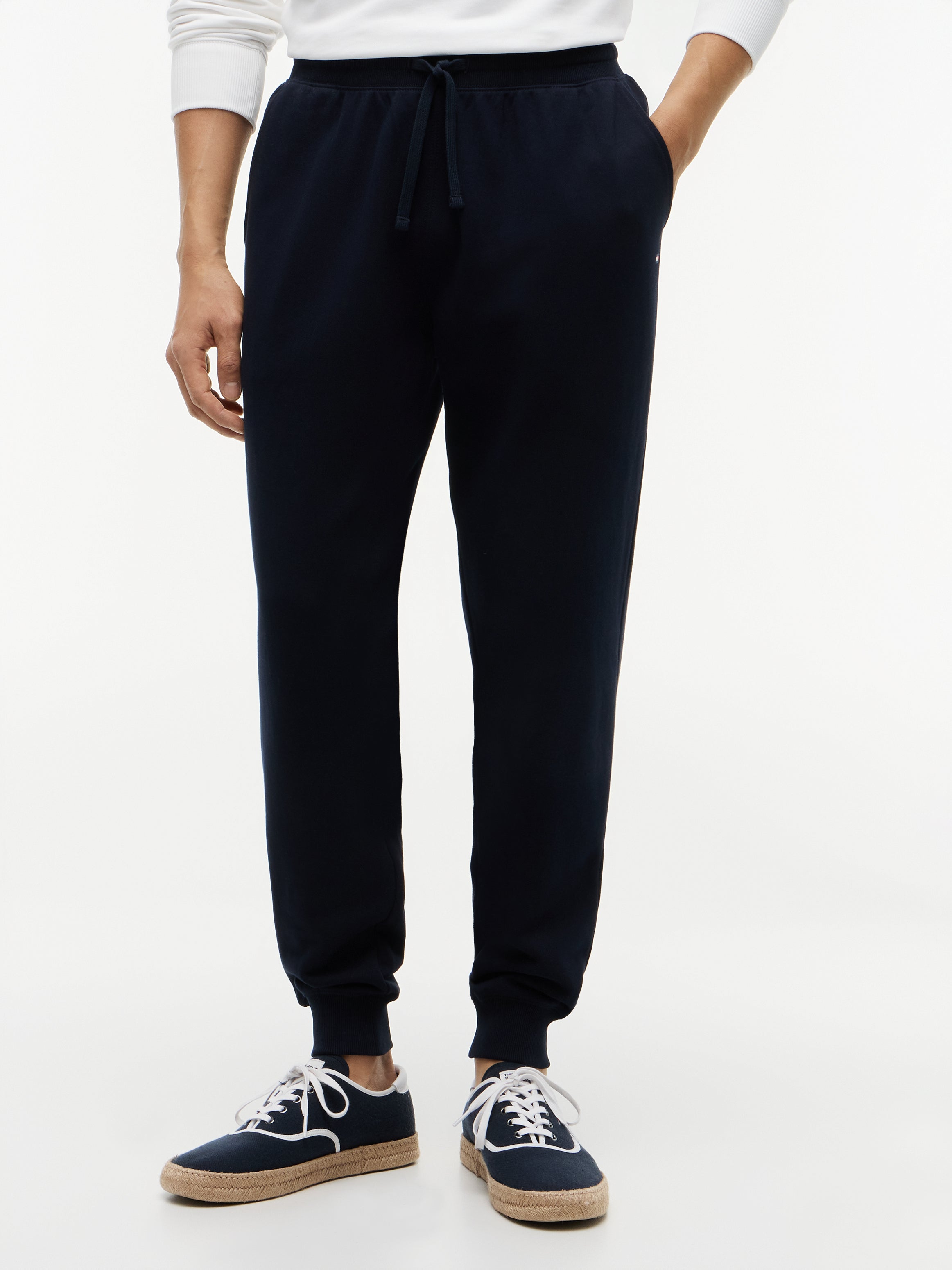 Tommy Hilfiger miesten collegehousut Essential Terry Sweatpant, tummansininen