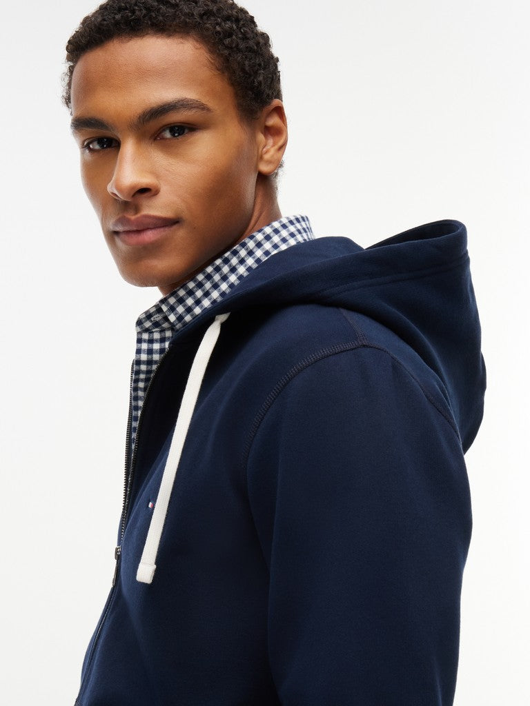 Tommy Hilfiger miesten collegetakki Essential Fleece Zip Through, Navy Blue